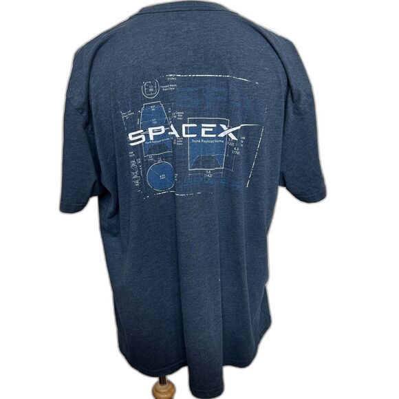 Space X Navy T-Shirt - Men 3X - Picture 4 of 6